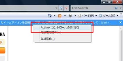 ActiveX コントロールの実行